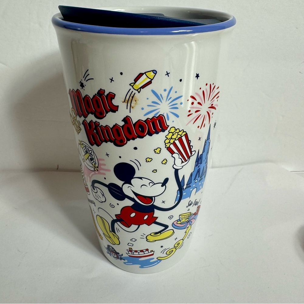 NWT. Disney Starbucks Magic Kingdom Mickey Mouse Starbucks Ceramic Tumbler 12oz